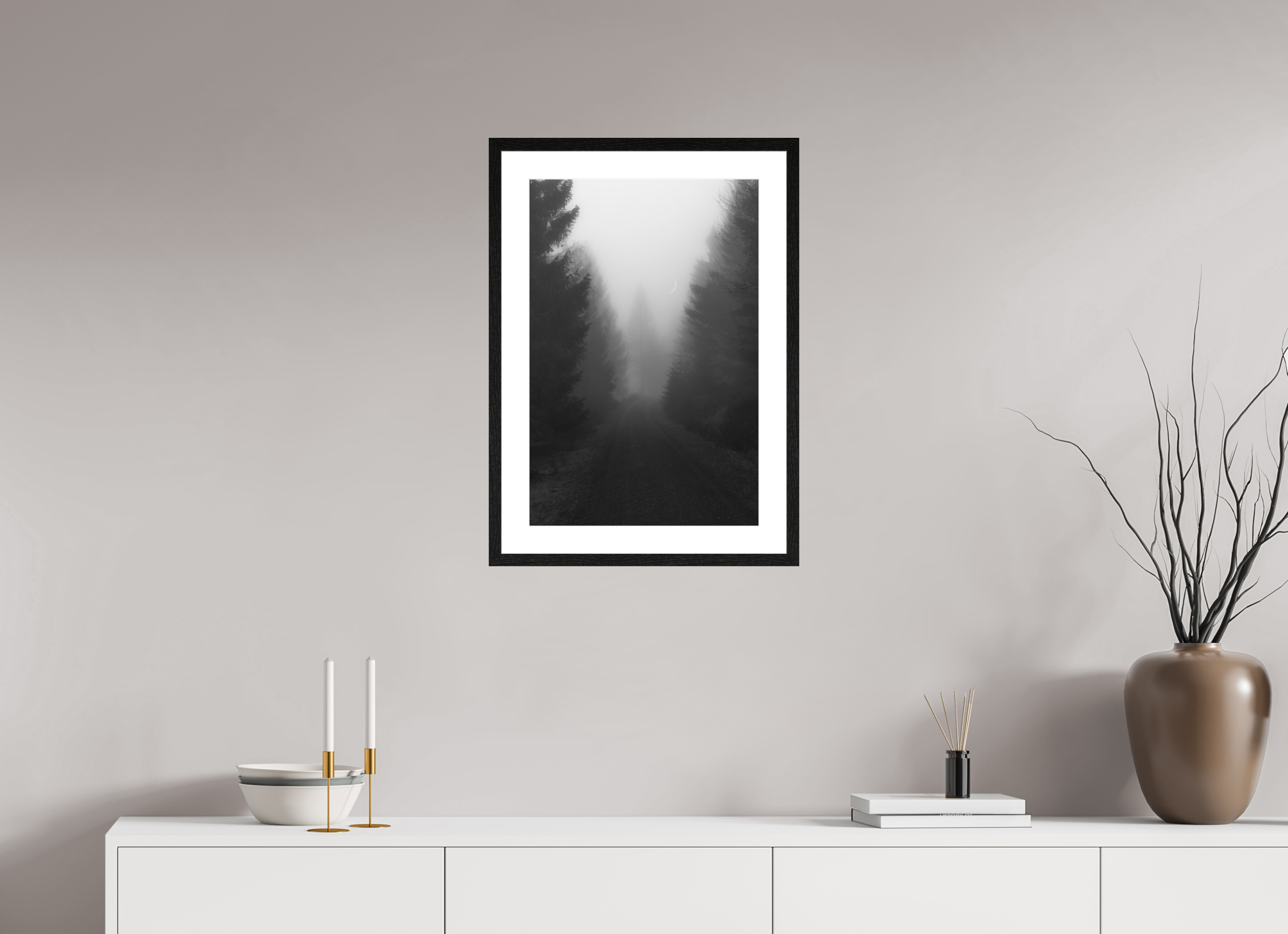 40 x 60 cm, Framed Fine Art Prints The Road Beyond