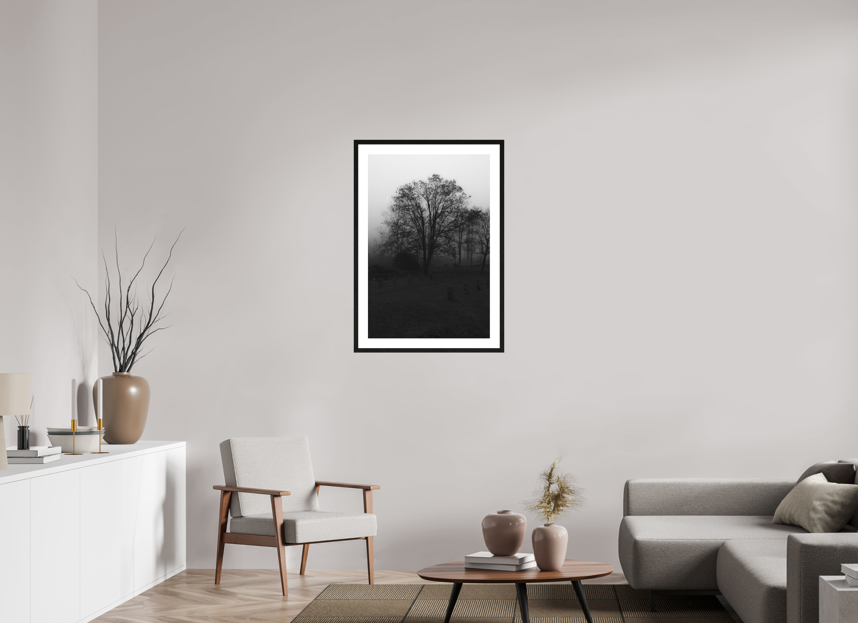 60 x 90 cm, Framed Fine Art Prints Silent Gathering