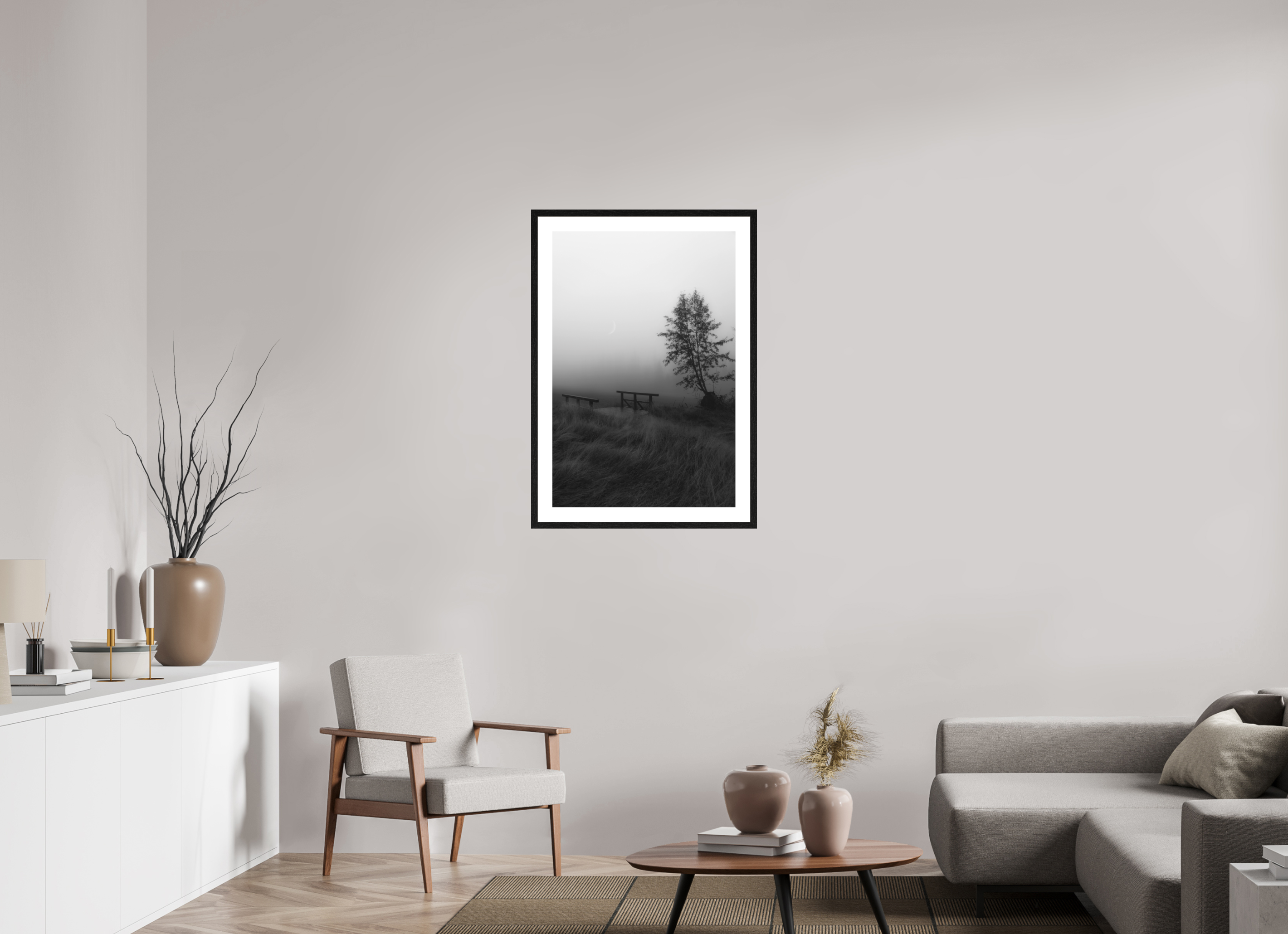 60 x 90 cm, Framed Fine Art Prints Waiting for Silence