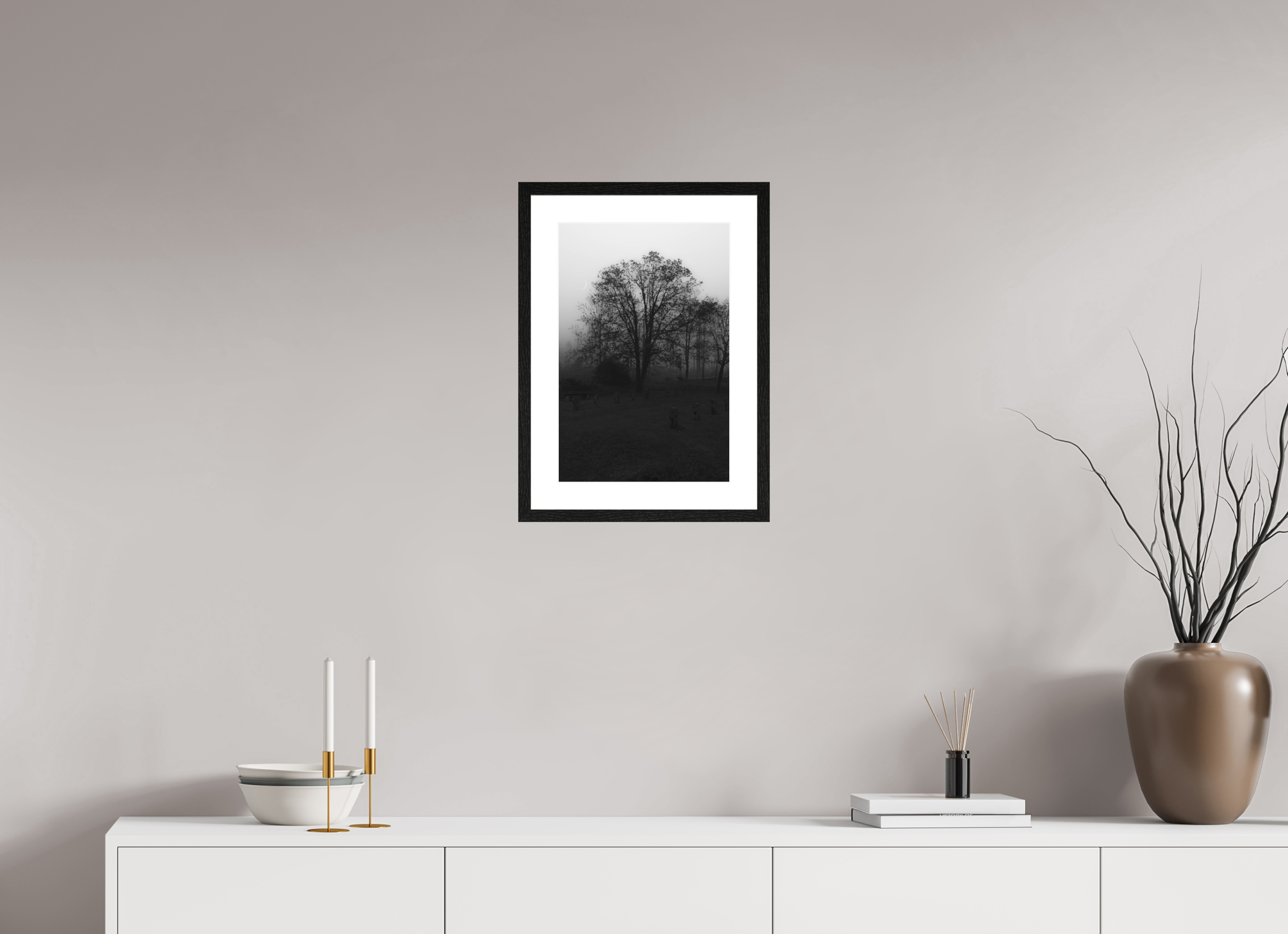 30 x 45 cm, Framed Fine Art Prints Silent Gathering