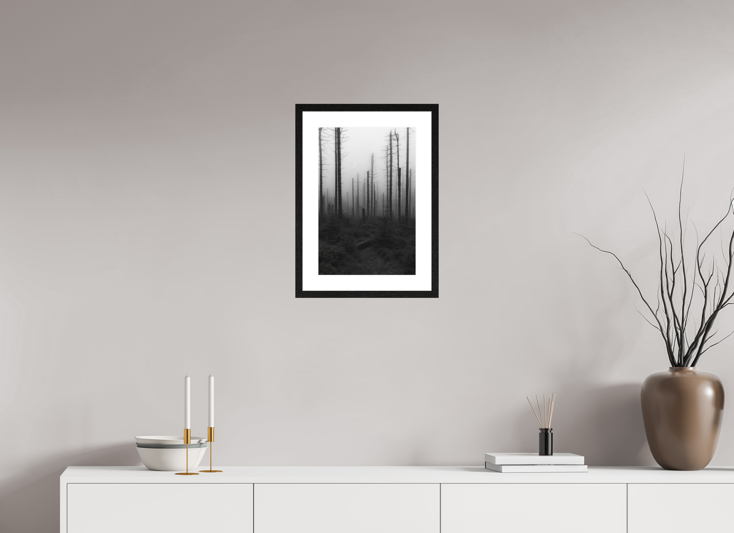 30 x 45 cm, Framed Fine Art Prints Ghost Forest